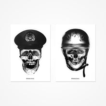 画像をギャラリービューアに読み込む, 髑髏ステッカー(2枚組)